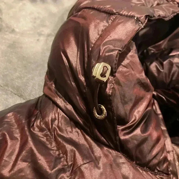 Calvin Klein Women’s Premium Down Puffer Coat w/ Hood Maroon Sz. XS - Picture 6 of 11